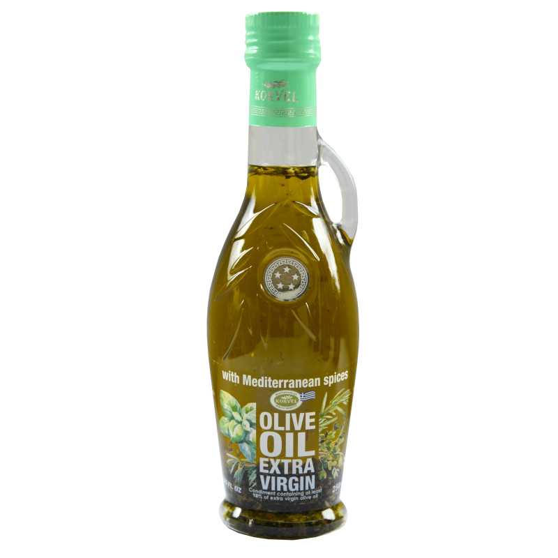 KORVEL MEDITERRANEAN QUALITY PRODUCTS>Užpiltas ypač tyras alyvuogių aliejus