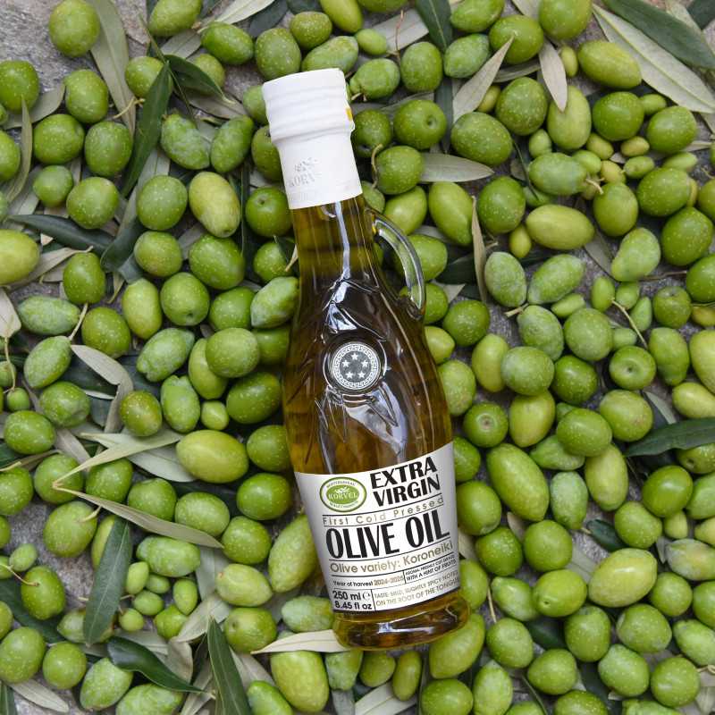 KORVEL MEDITERRANEAN QUALITY PRODUCTS>Görög extra szűz olívaolaj, KORVEL, üveg Amphora, 250 ml>Extra szűz olívaolaj