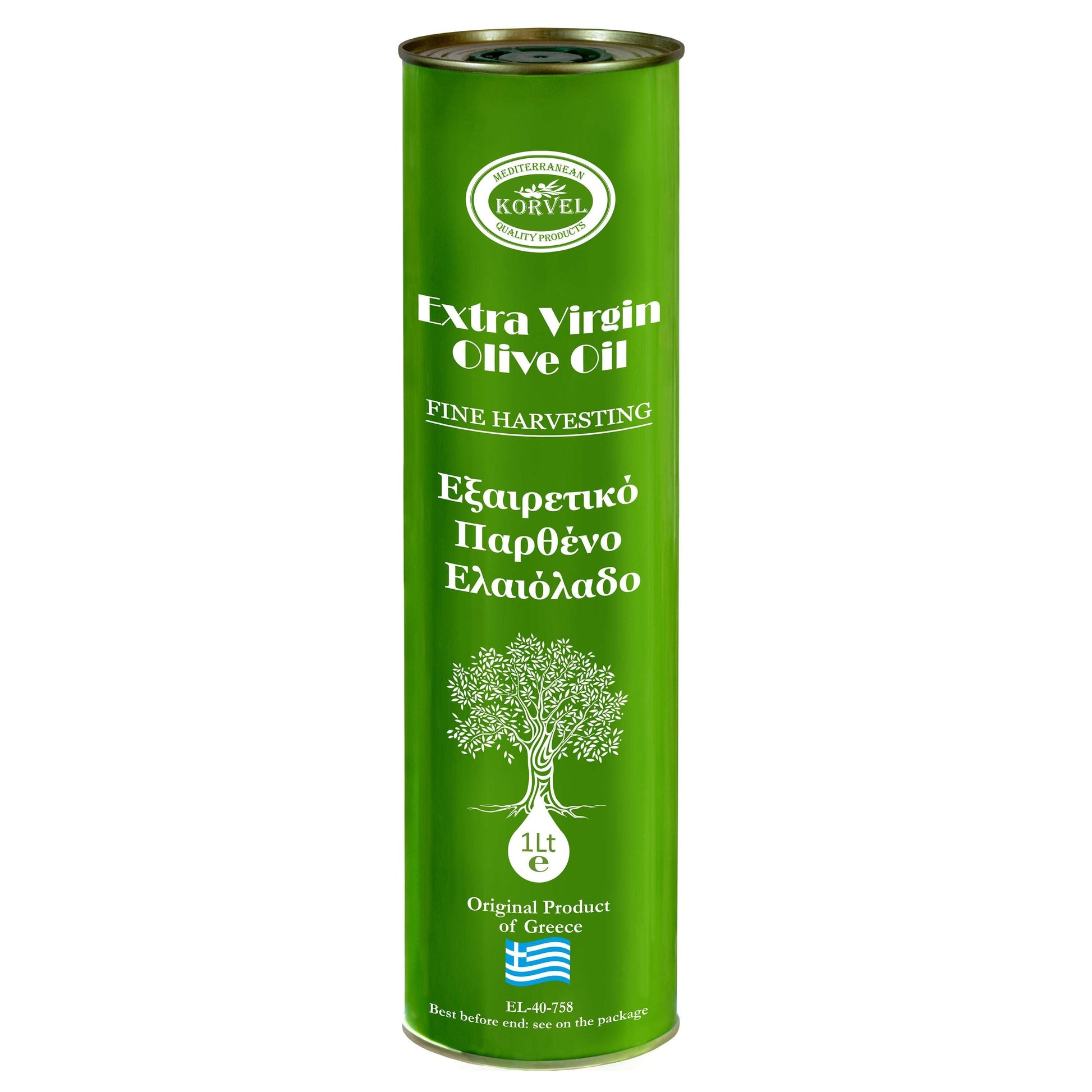 KORVEL Greek Extra Virgin Olive Oil 33.8 FL OZ