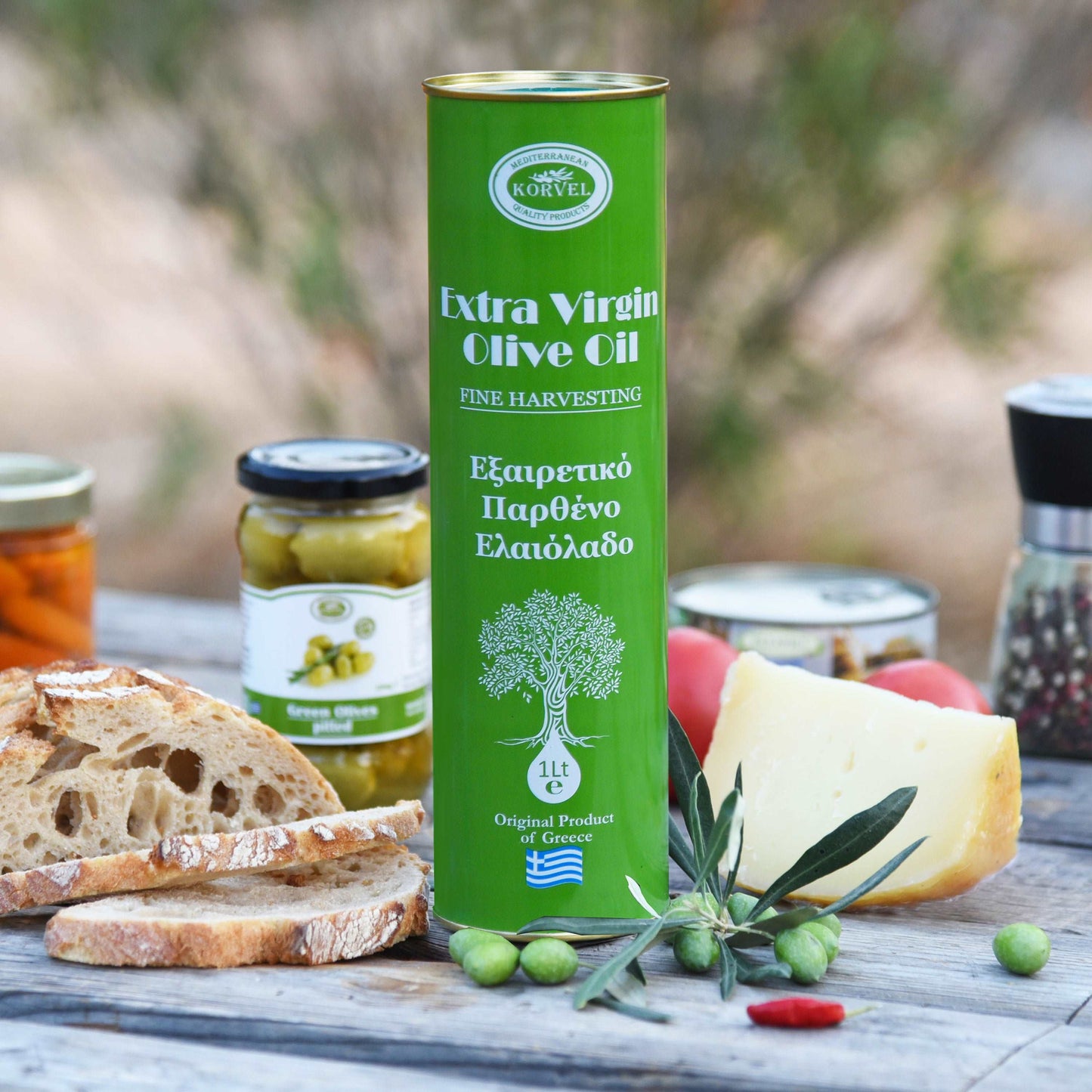 KORVEL Greek Extra Virgin Olive Oil 33.8 FL OZ